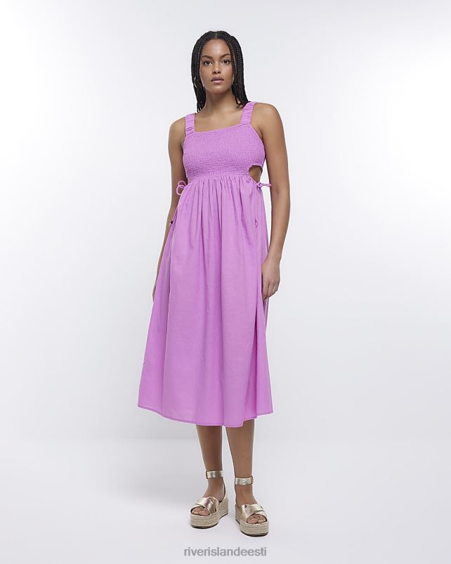 kehakate roosa naised River Island volditud maksikleit 44TLL1794