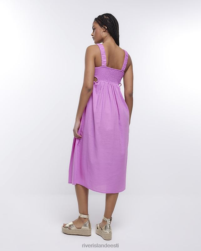 kehakate roosa naised River Island volditud maksikleit 44TLL1794