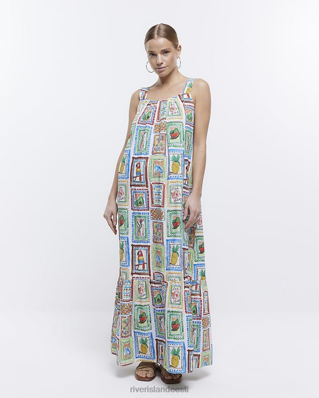 kehakate valge naised River Island slip maxi kleit 44TLL1578
