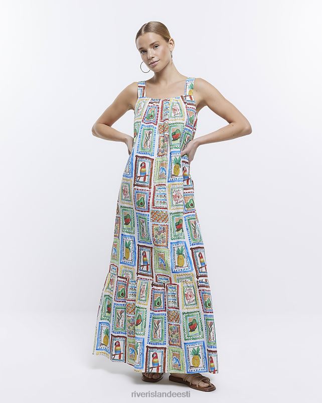 kehakate valge naised River Island slip maxi kleit 44TLL1578