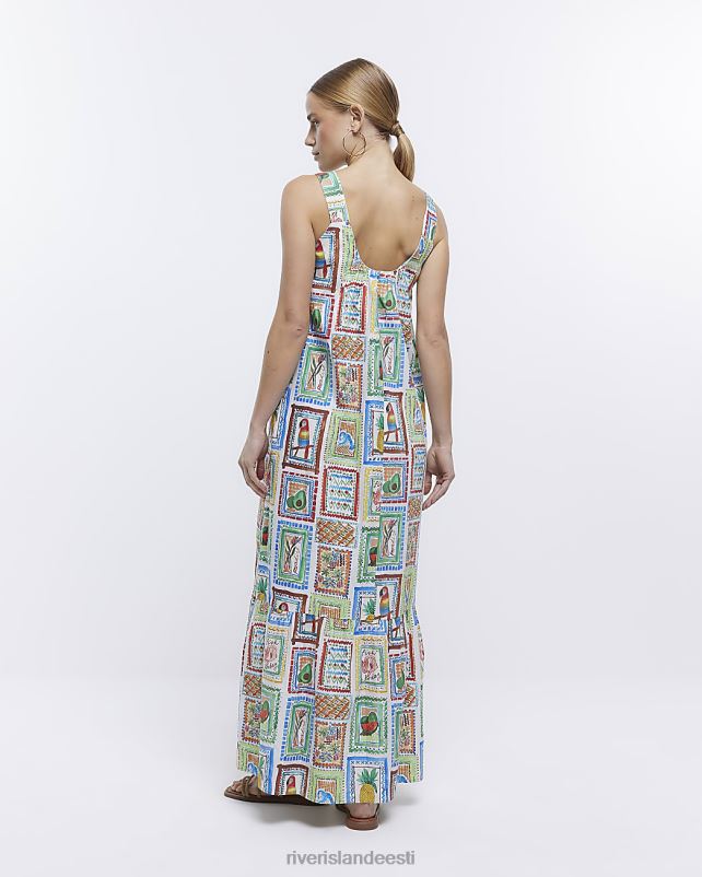 kehakate valge naised River Island slip maxi kleit 44TLL1578