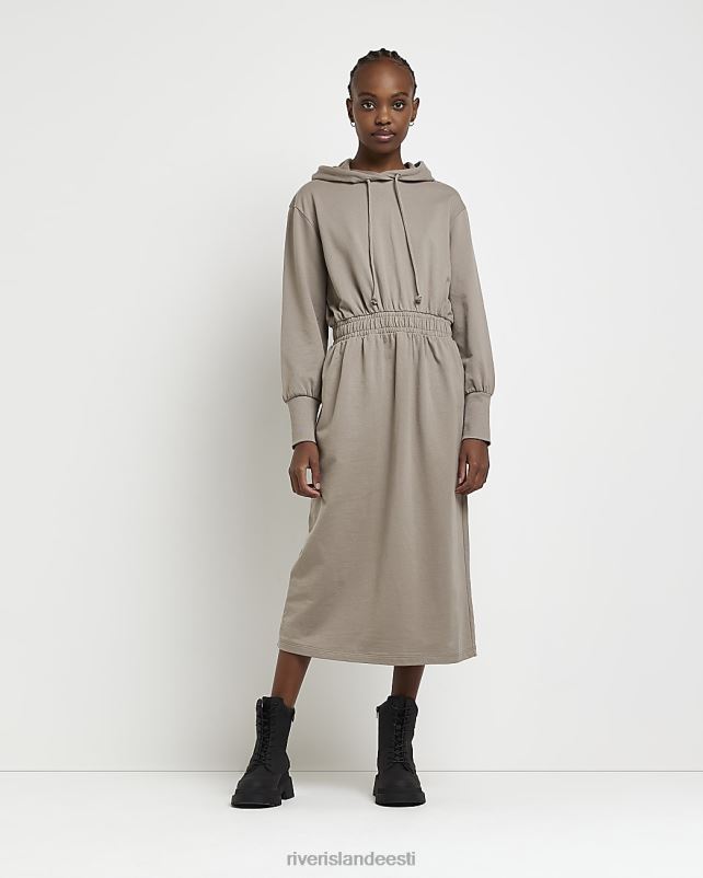 kehakate beež naised River Island kapuutsiga dressipluus midi kleit 44TLL1923