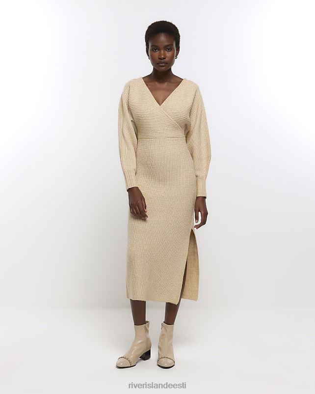 kehakate beež naised River Island kootud ümbrisega kampsun midi kleit 44TLL308