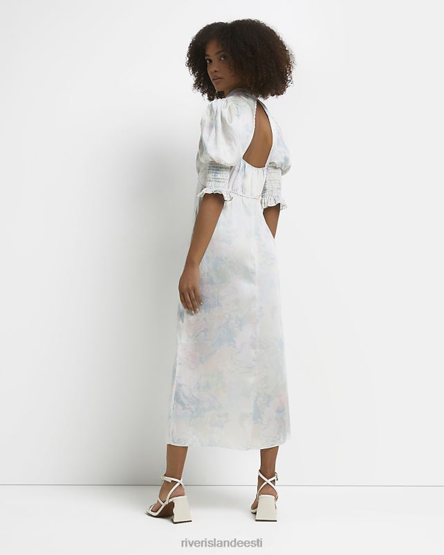 kehakate beež naised River Island trükitud satiinist shift midikleit 44TLL4991