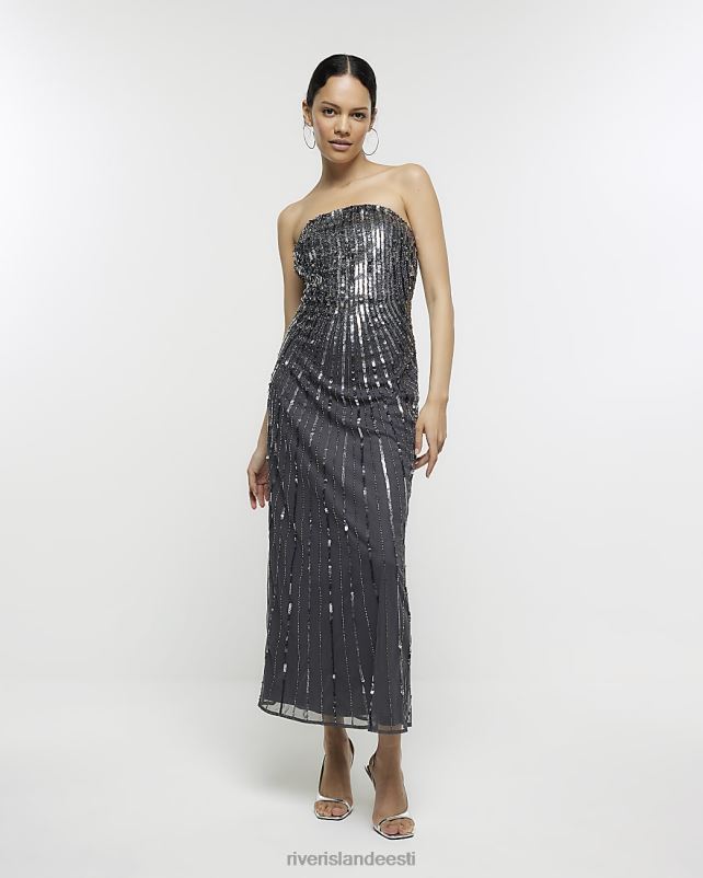 kehakate hall naised River Island litritega bandeau midi kleit 44TLL399