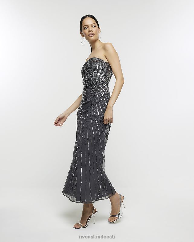 kehakate hall naised River Island litritega bandeau midi kleit 44TLL399