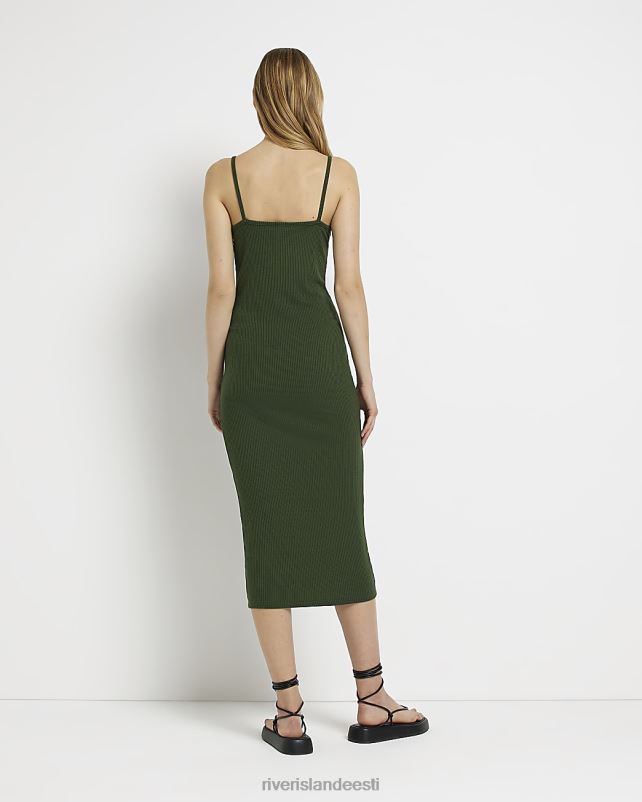 kehakate khaki naised River Island bodycon midi kleit 44TLL2176