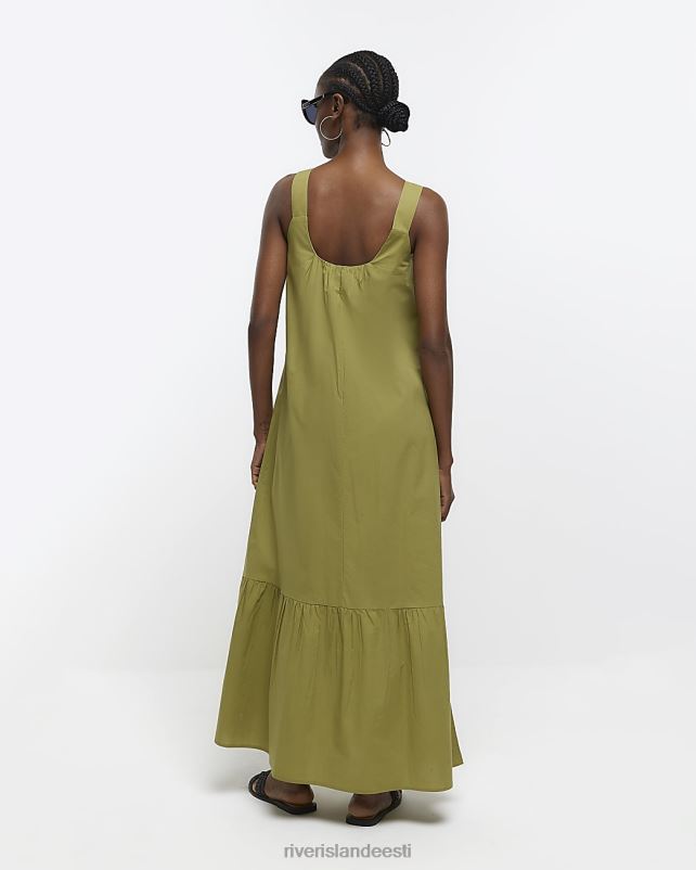 kehakate khaki naised River Island midi slip kleit 44TLL1605