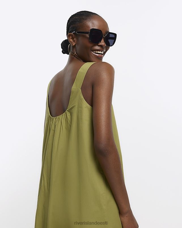 kehakate khaki naised River Island midi slip kleit 44TLL1605
