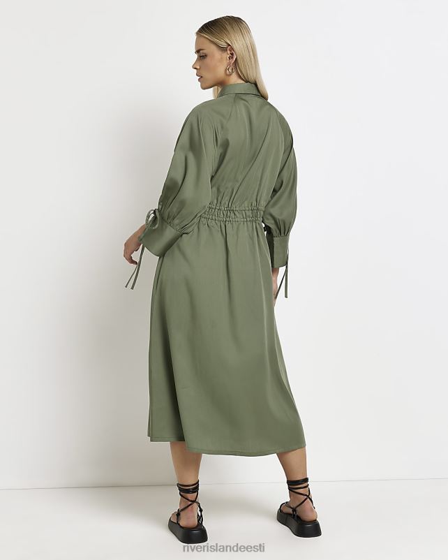 kehakate khaki naised River Island väike midi särk kleit 44TLL5325