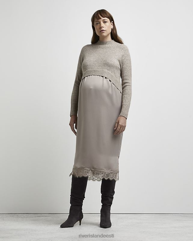 kehakate kivi naised River Island 2 in 1 rasedate midi kleit 44TLL2309