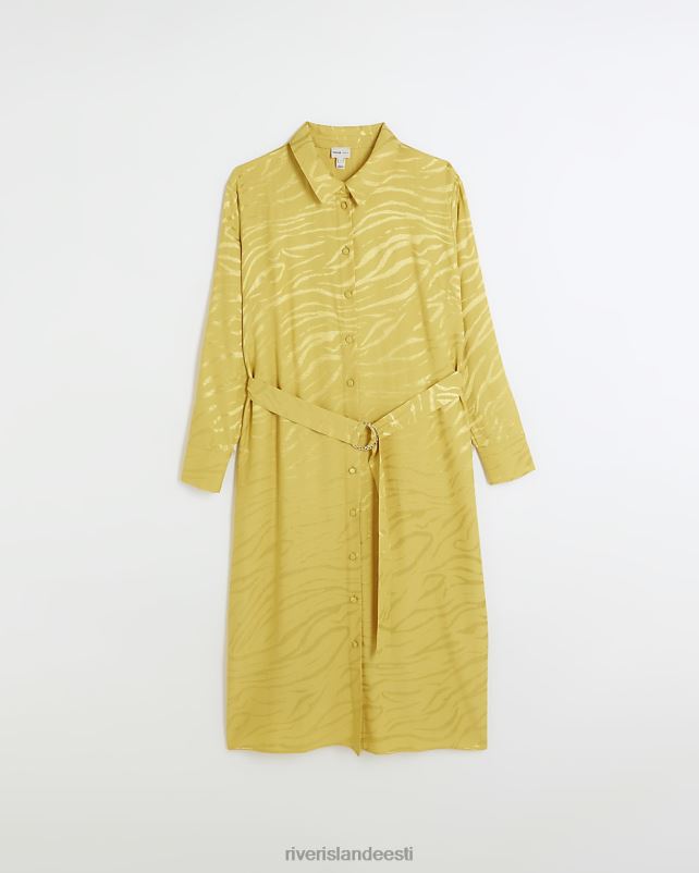 kehakate kollane naised River Island rihmaga midi särk kleit 44TLL4164