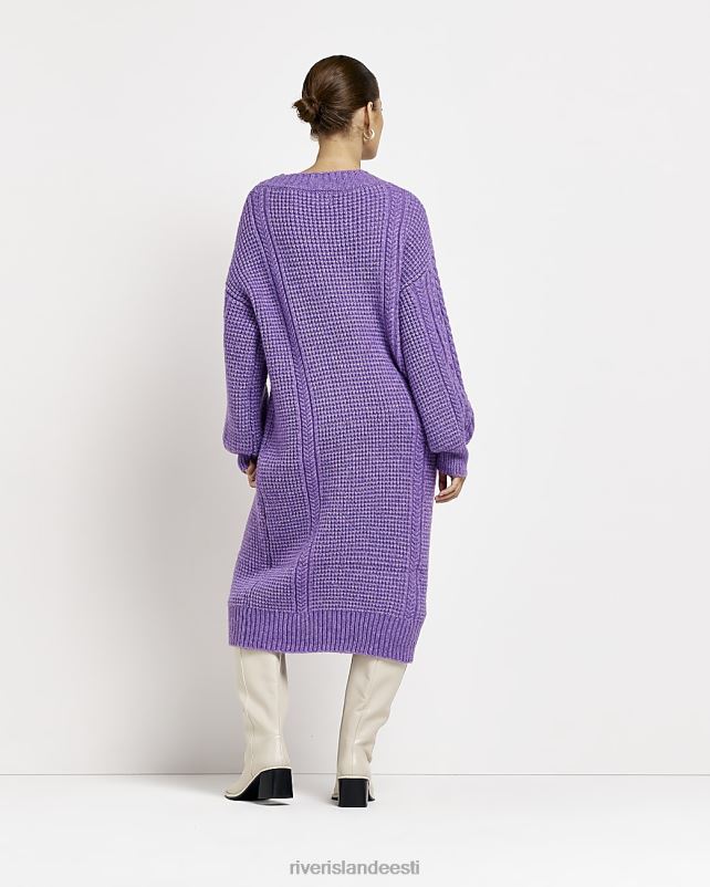 kehakate lilla naised River Island koo kaabliga džemprid midi kleit 44TLL4955