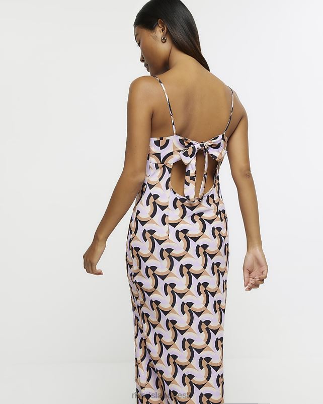 kehakate lilla naised River Island peenike geomeetriline vibuga midikleit 44TLL2286