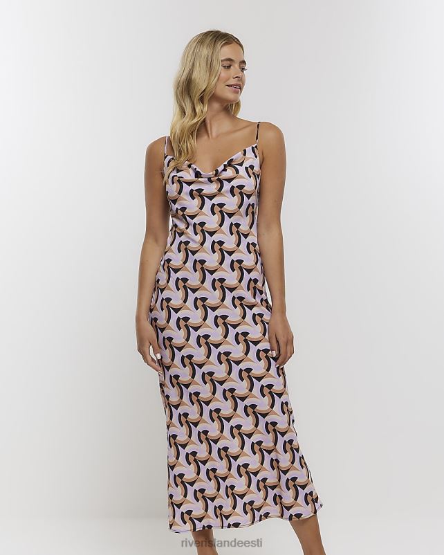 kehakate lilla naised River Island print bodycon midi kleit 44TLL1329