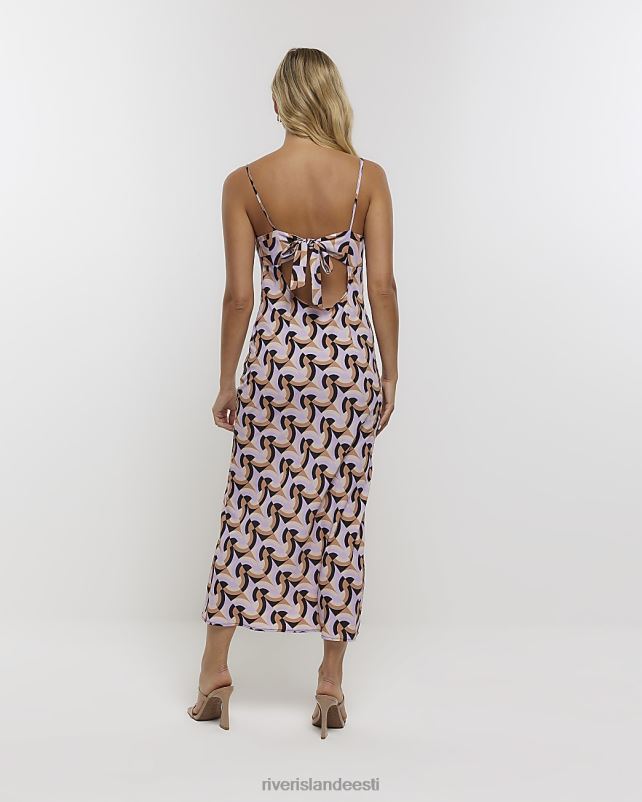 kehakate lilla naised River Island print bodycon midi kleit 44TLL1329