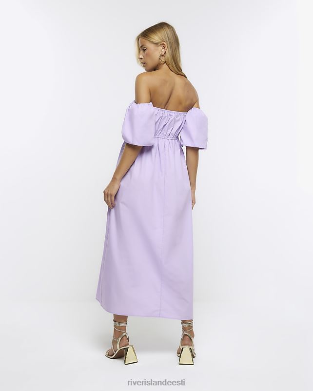 kehakate lilla naised River Island rusikas bardot midi kleit 44TLL918