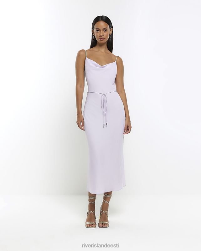 kehakate lilla naised River Island satiinist slip midi kleit 44TLL1473