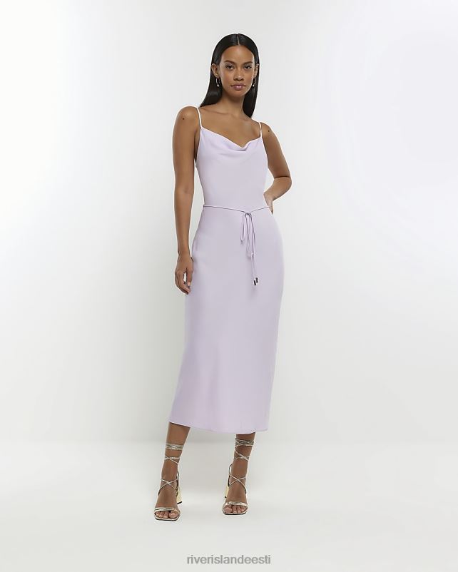 kehakate lilla naised River Island satiinist slip midi kleit 44TLL1473