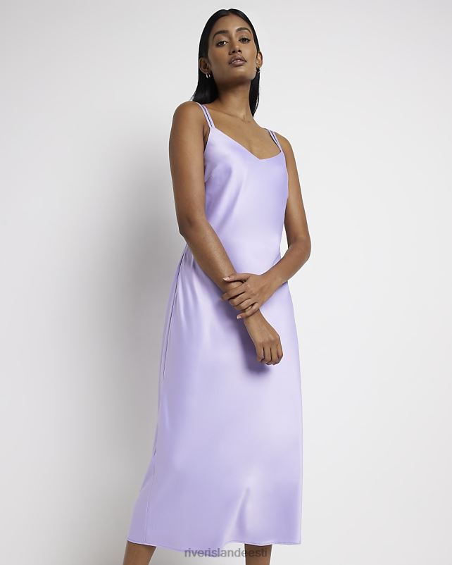 kehakate lilla naised River Island satiinist slip midi kleit 44TLL1778