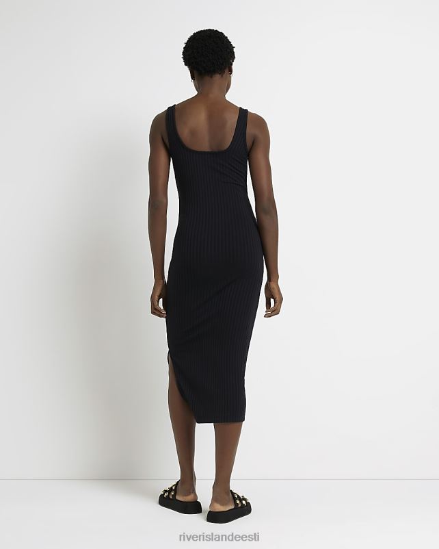 kehakate must naised River Island bodycon midi kleit 44TLL2187