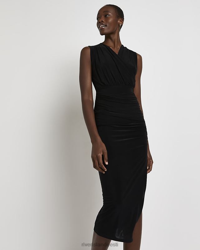 kehakate must naised River Island bodycon midi kleit 44TLL3929