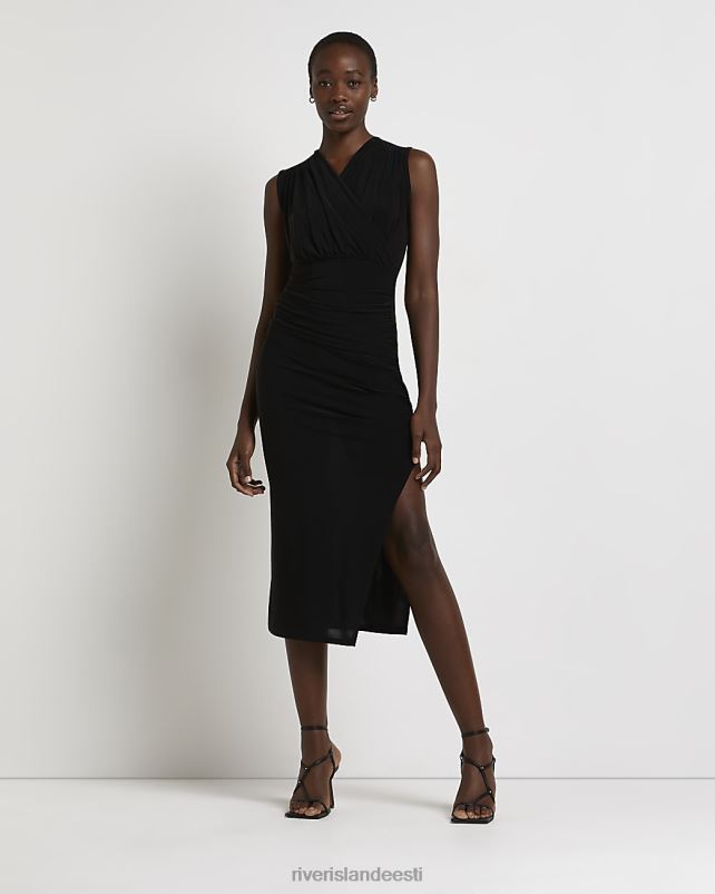 kehakate must naised River Island bodycon midi kleit 44TLL3929