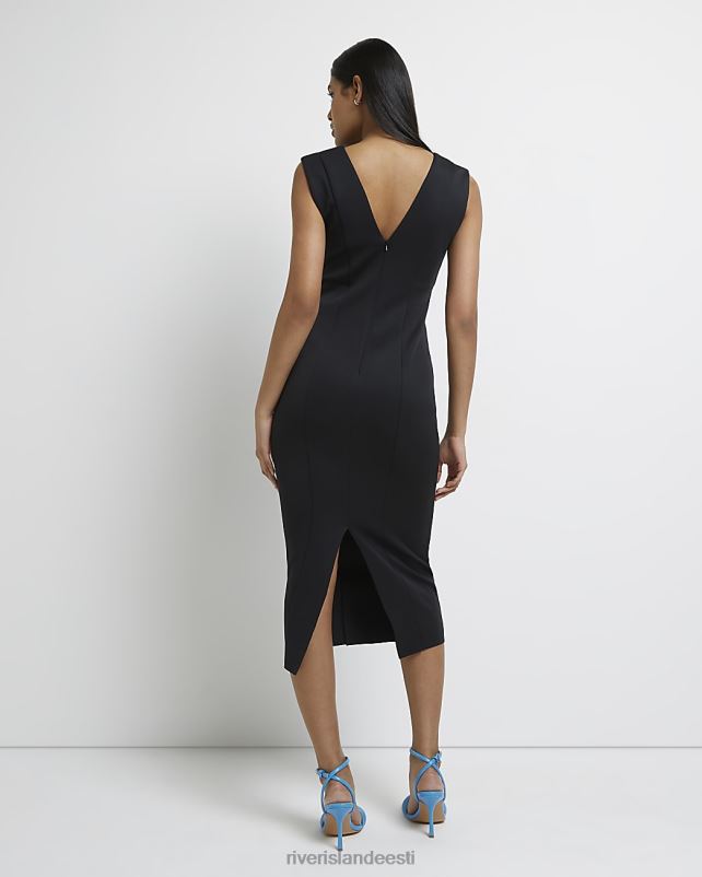 kehakate must naised River Island bodycon midi kleit 44TLL507