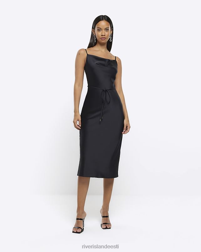 kehakate must naised River Island kaelusega midikleit 44TLL1469