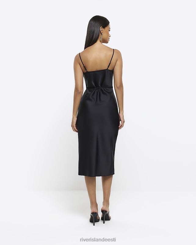 kehakate must naised River Island kaelusega midikleit 44TLL1469