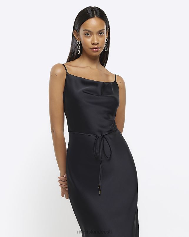 kehakate must naised River Island kaelusega midikleit 44TLL1469