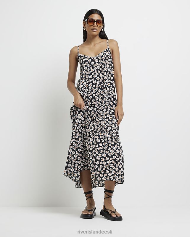 kehakate must naised River Island lilleline midi kleit 44TLL5001