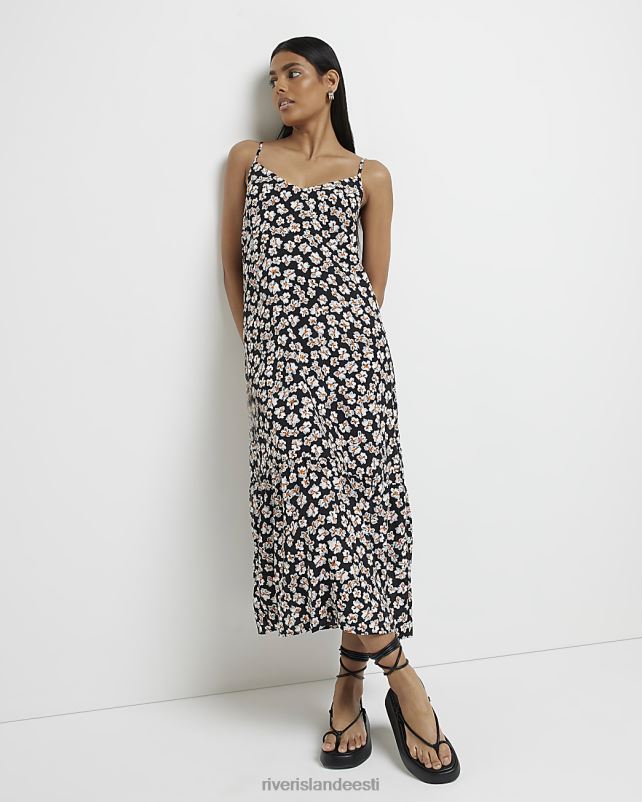 kehakate must naised River Island lilleline midi kleit 44TLL5001