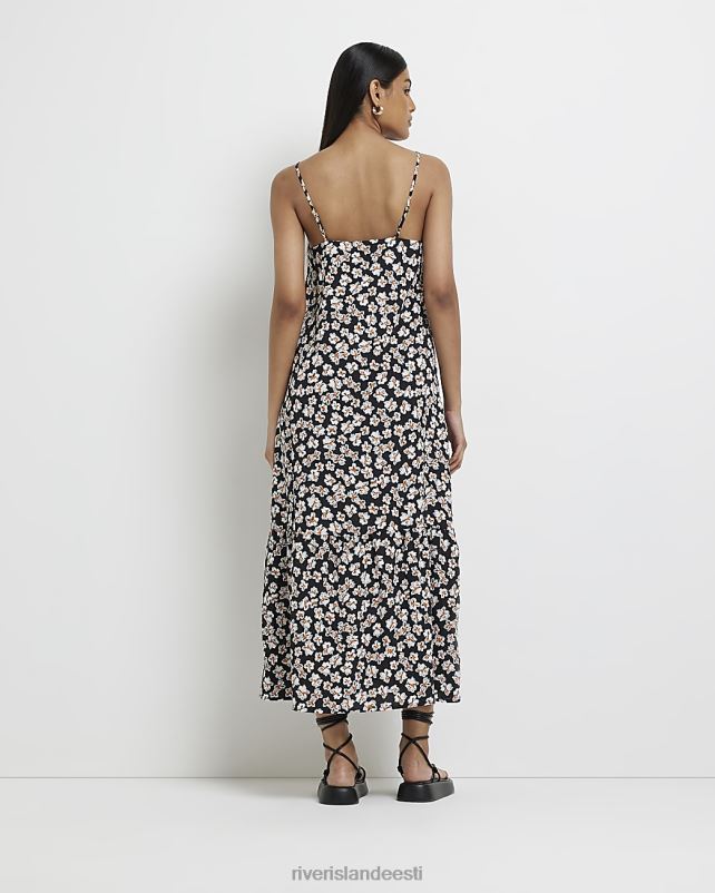 kehakate must naised River Island lilleline midi kleit 44TLL5001