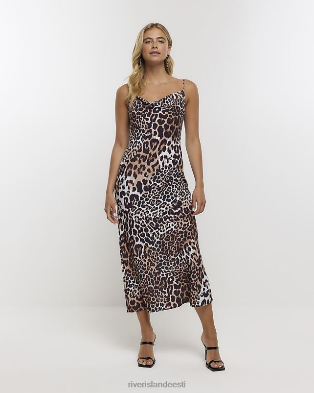 kehakate must naised River Island loomamustriga vibuga midikleit 44TLL1330