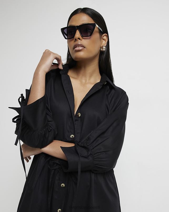 kehakate must naised River Island midi särk kleit 44TLL2155