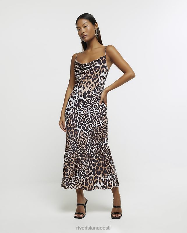 kehakate must naised River Island peenikese loomamustriga vibuga midikleit 44TLL2287