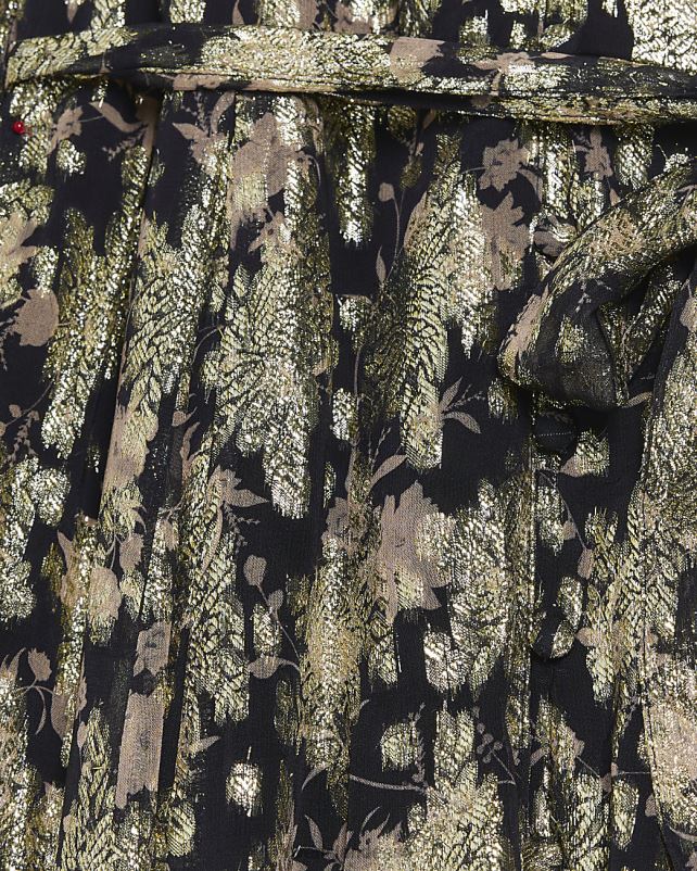 kehakate must naised River Island sädelev vööga swing midi kleit 44TLL3735