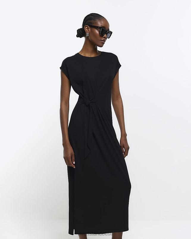 kehakate must naised River Island t-särk midi kleit 44TLL4783