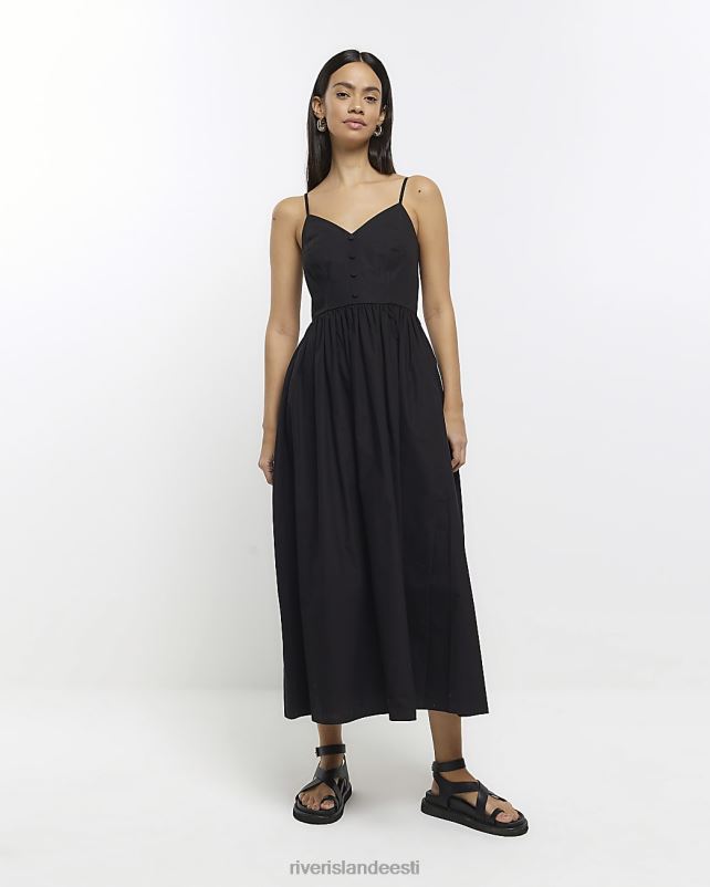 kehakate must naised River Island uisutaja midi kleit 44TLL1457