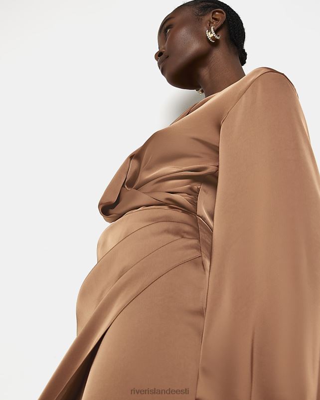 kehakate pronksist naised River Island satiinkattega midikleit 44TLL295