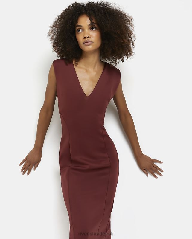kehakate pruun naised River Island bodycon midi kleit 44TLL506
