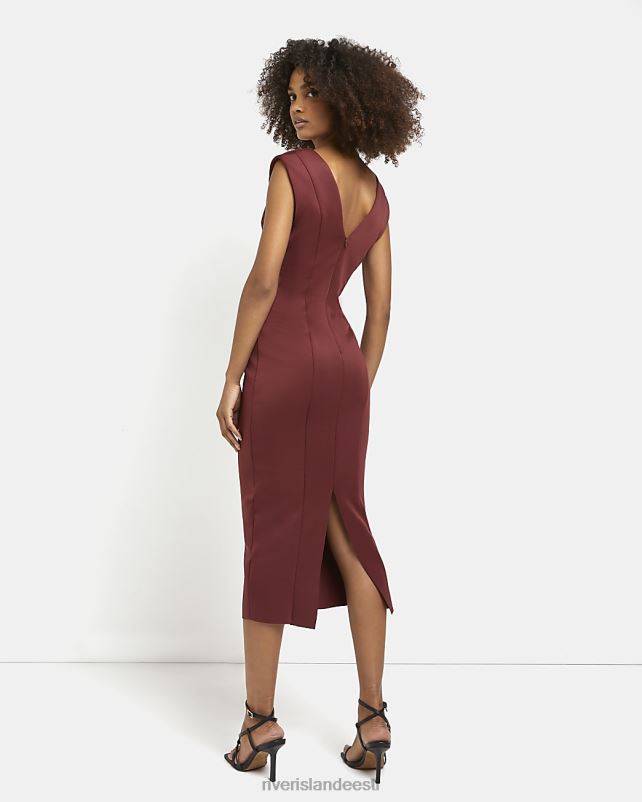 kehakate pruun naised River Island bodycon midi kleit 44TLL506