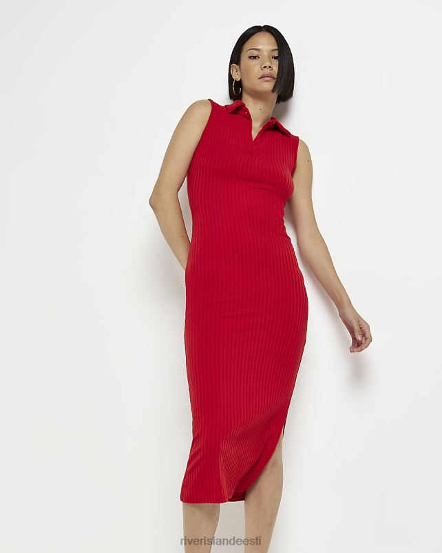 kehakate punane naised River Island kaelusega midi bodycon kleit 44TLL2099