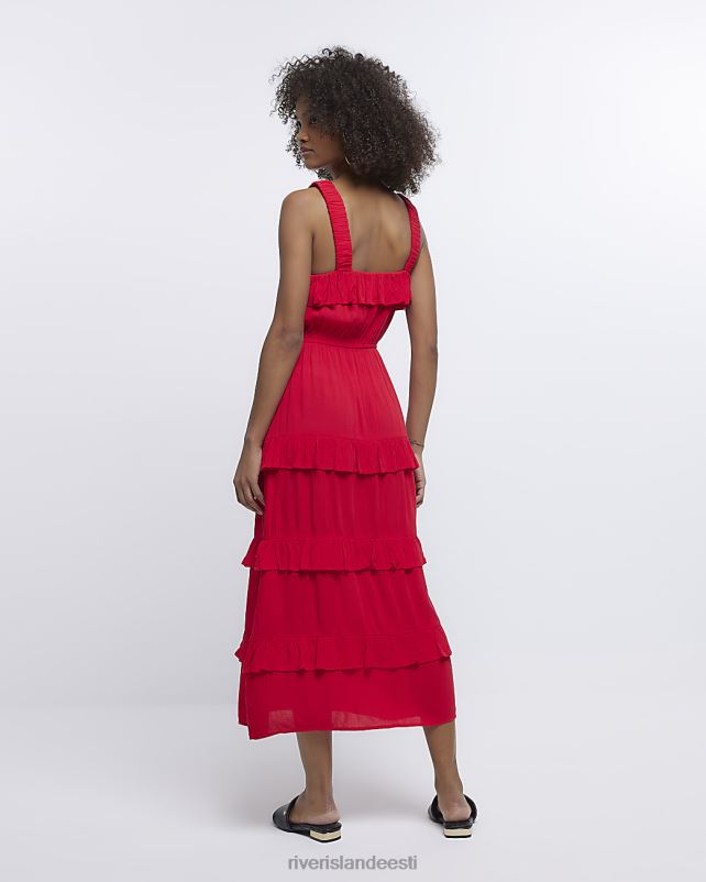 kehakate punane naised River Island kihiline midi kleit 44TLL1706