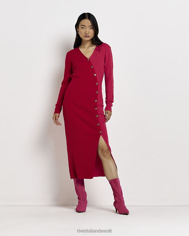 kehakate punane naised River Island koo bodycon midi kleit 44TLL365