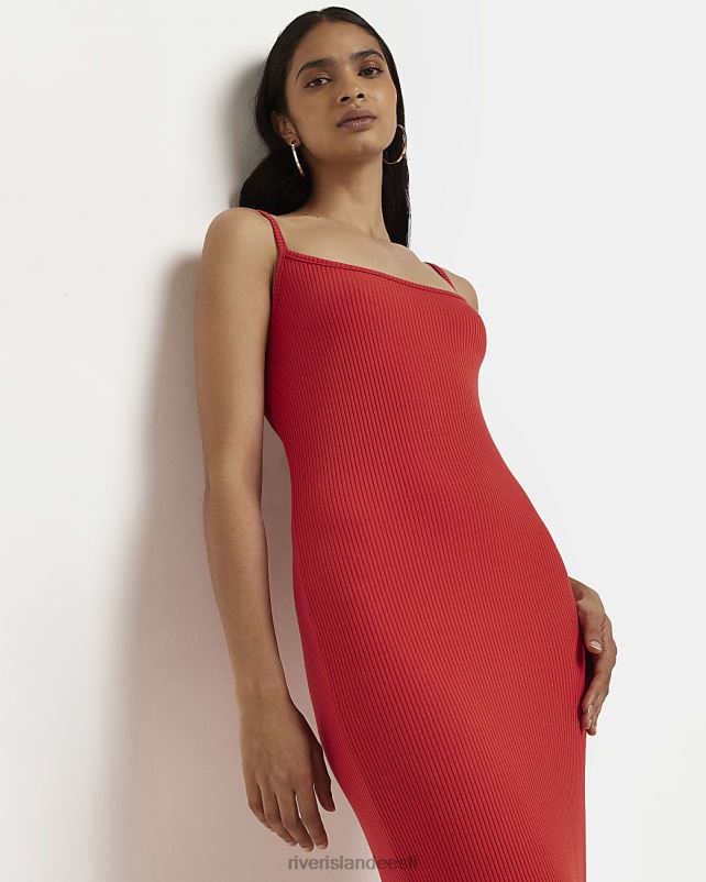 kehakate punane naised River Island kootud bodycon midi kleit 44TLL2175