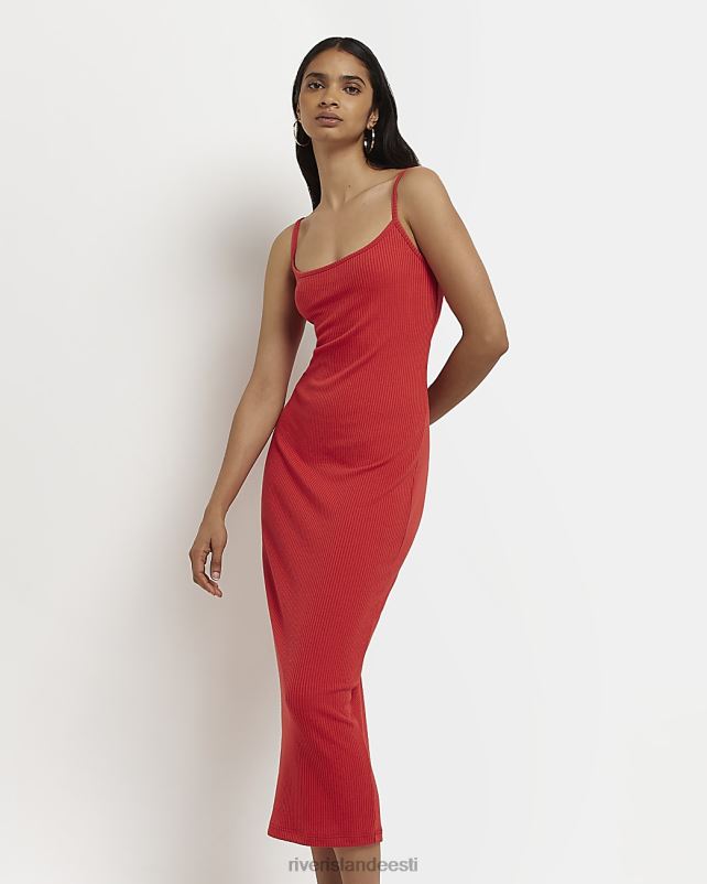kehakate punane naised River Island kootud bodycon midi kleit 44TLL2175