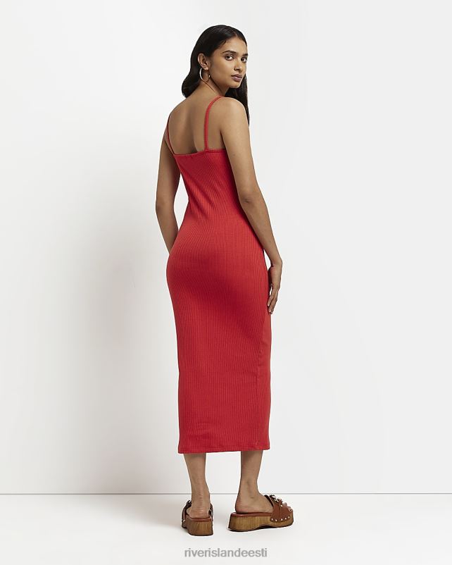 kehakate punane naised River Island kootud bodycon midi kleit 44TLL2175