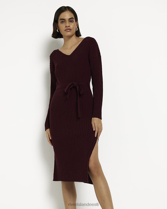 kehakate punane naised River Island kootud wrap midi kleit 44TLL729
